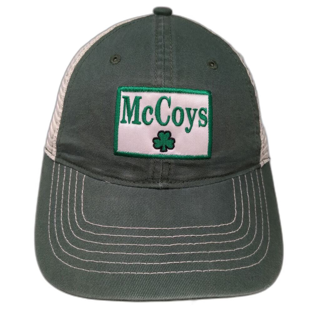 Zkapz Trucker Hat Green OSFM McCoys Clover Patch Snapback Mesh Back Irish Bar